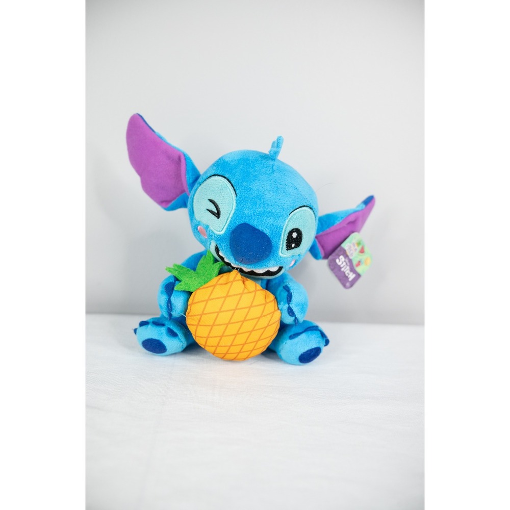 Disney Stitch Plush Toy small 7" Blue New Pineapple Winking Lilo & Stitch